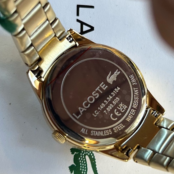 Lactose Watch with 30mm White Perl Face with Golden Bracelet